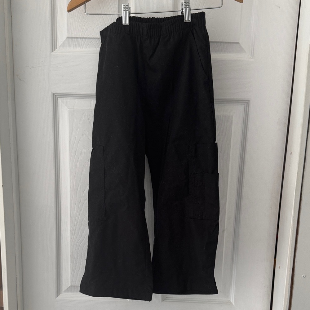 Black Cargo Capri Pants
